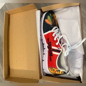 Chicago Blackhawks Red and White Sneakers